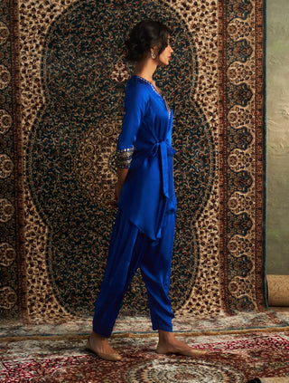 Prarambh blue wrap kurta and pant