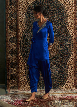 Prarambh blue wrap kurta and pant