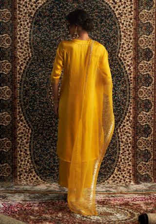 Marigold embroidered kurta set