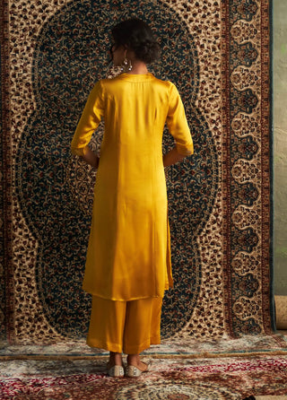 Marigold embroidered kurta set