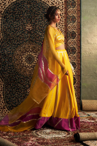 Marigold embroidered lehenga set