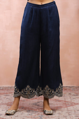 Navy bagh embroidered kurta set