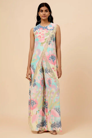 Euphoria printed kurta with palazzo and belt