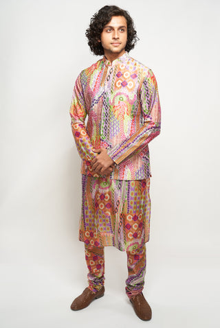 Faiz african print bandi and kurta set