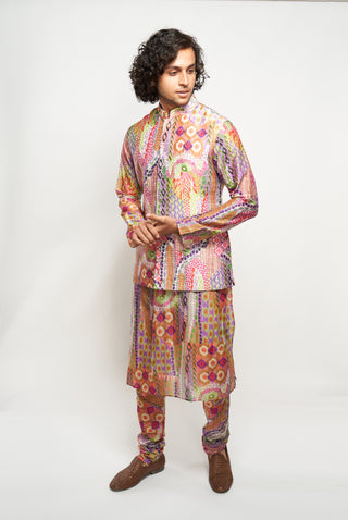 Faiz african print bandi and kurta set