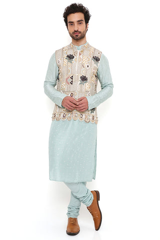 Kiaan off-white bandi and kurta set