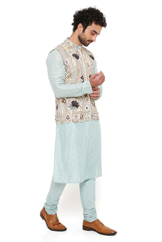 Kiaan off-white bandi and kurta set