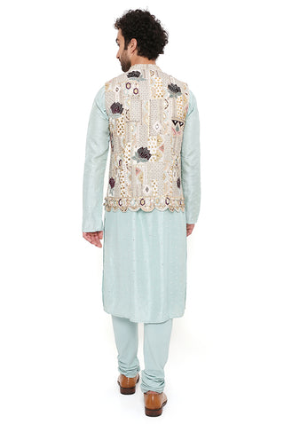 Kiaan off-white bandi and kurta set