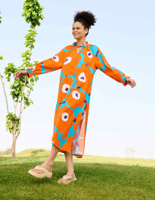 Orange mekko daisy dress