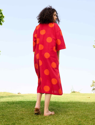 Small polka red marie dress