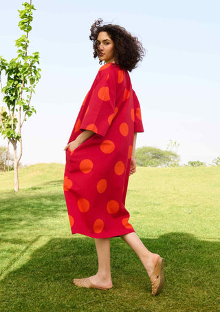 Small polka red marie dress