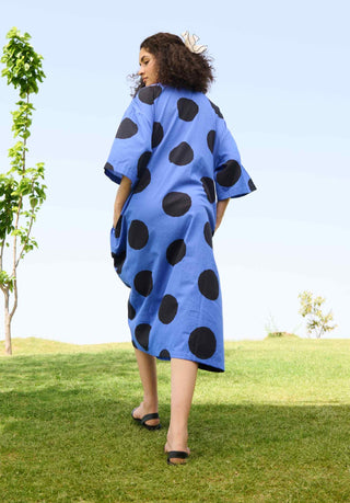 Small polka blue marie dress