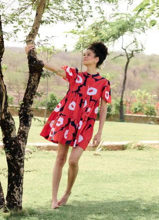 Red & black mekko layla dress