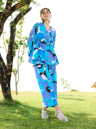 Pixel mekko blue rosa tunic and pants