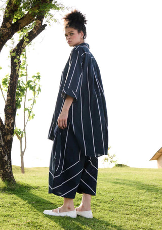 Black & white stripe nargis tunic and pants