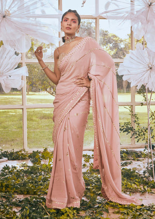 Rose gold saree set