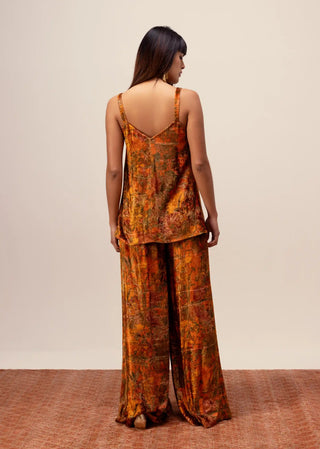 Rargis rust cami top and flared pants