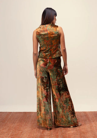 Nargis green waist coat and pants