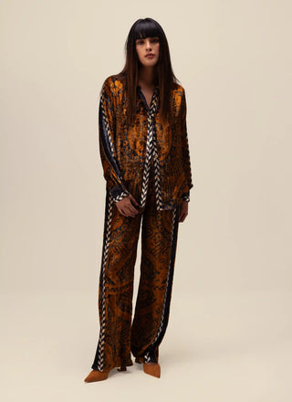 Nikita brown printed shirt and pants