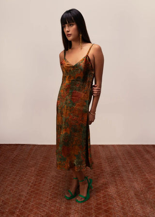 Nargis green cami dress