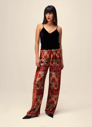 Amaya red kimono top and pants