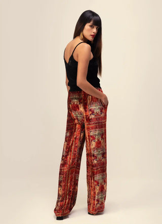 Amaya red kimono top and pants