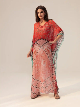 Samara red-pink kaftan