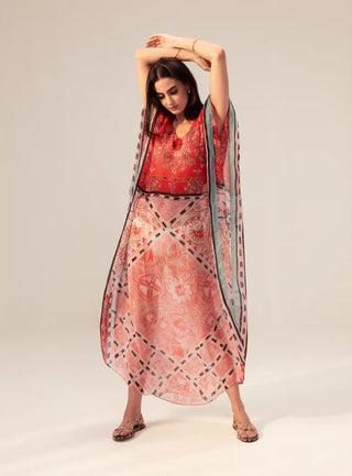 Samara red-pink kaftan