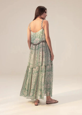 Elan sage green long dress