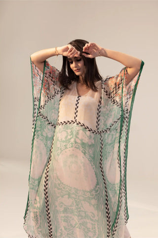 Elan sage printed kaftan