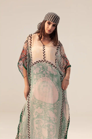 Elan sage printed kaftan