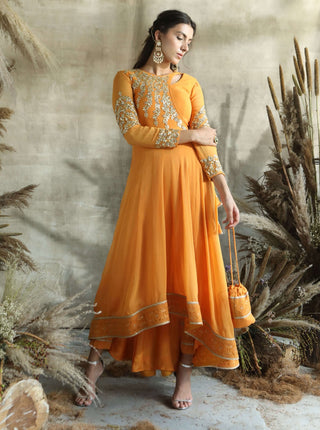 Mango high-low anarkali suit set