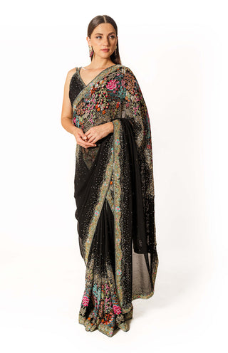 Zaynab multi resaham saree and blouse