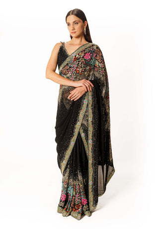 Zaynab multi resaham saree and blouse