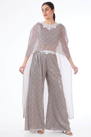 Adha printed cape and palazzo set