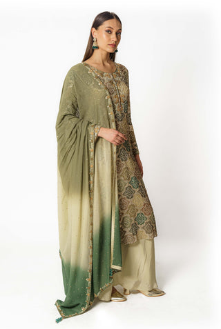 Ayat multi green kurta and palazzo set