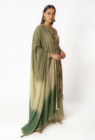 Ayat multi green kurta and palazzo set