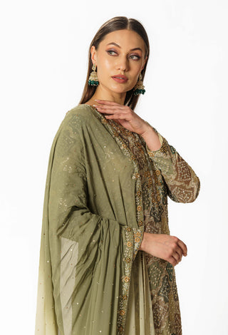 Ayat multi green kurta and palazzo set