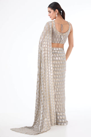 Sairaa gray saree and blouse