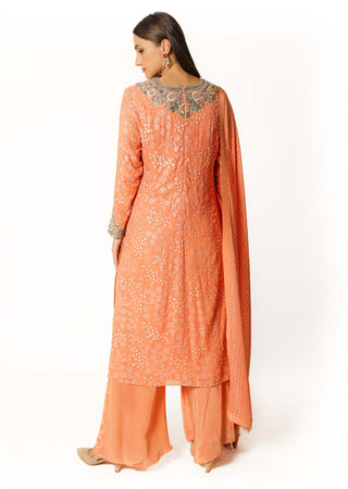 Ayat peach kurta set