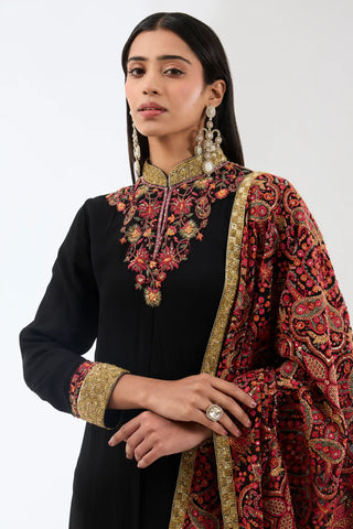 Ayat black long kurta set