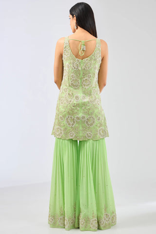 Green kurta gharara and dupatta