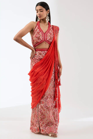 Sairra draped skirt saree and blouse