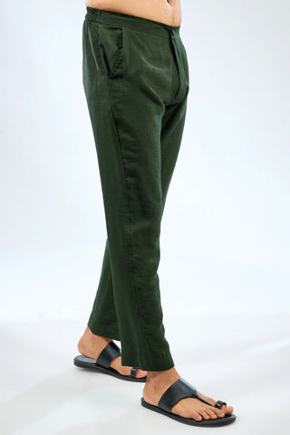 Green sequin lines kurta with pant