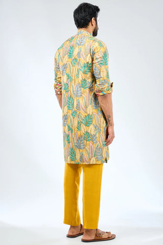 Multicolor sequin work kurta with bundi and pant