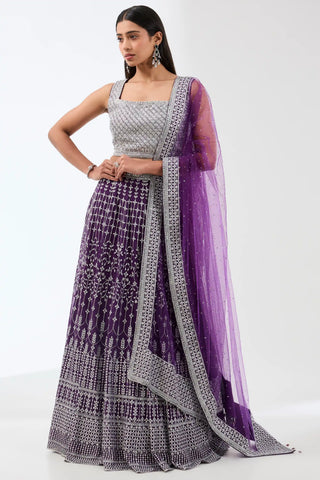 Nadia purple lehenga set