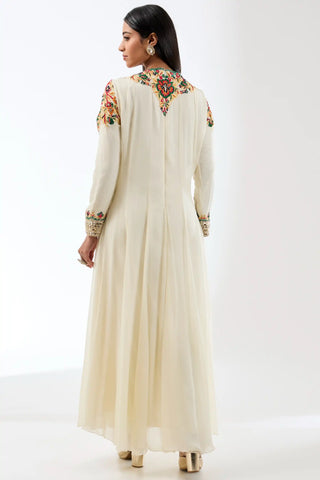 Ayat ivory kalidar kurta set