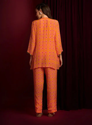 Mai tai saffron embroidered top and pants