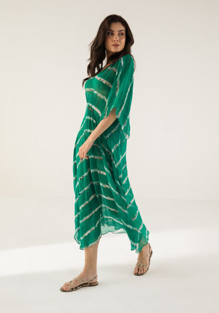 Emerald green advika kaftan green