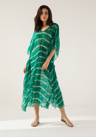 Emerald green advika kaftan green